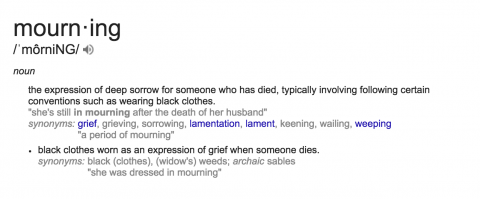 Mourning Definition